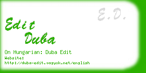 edit duba business card